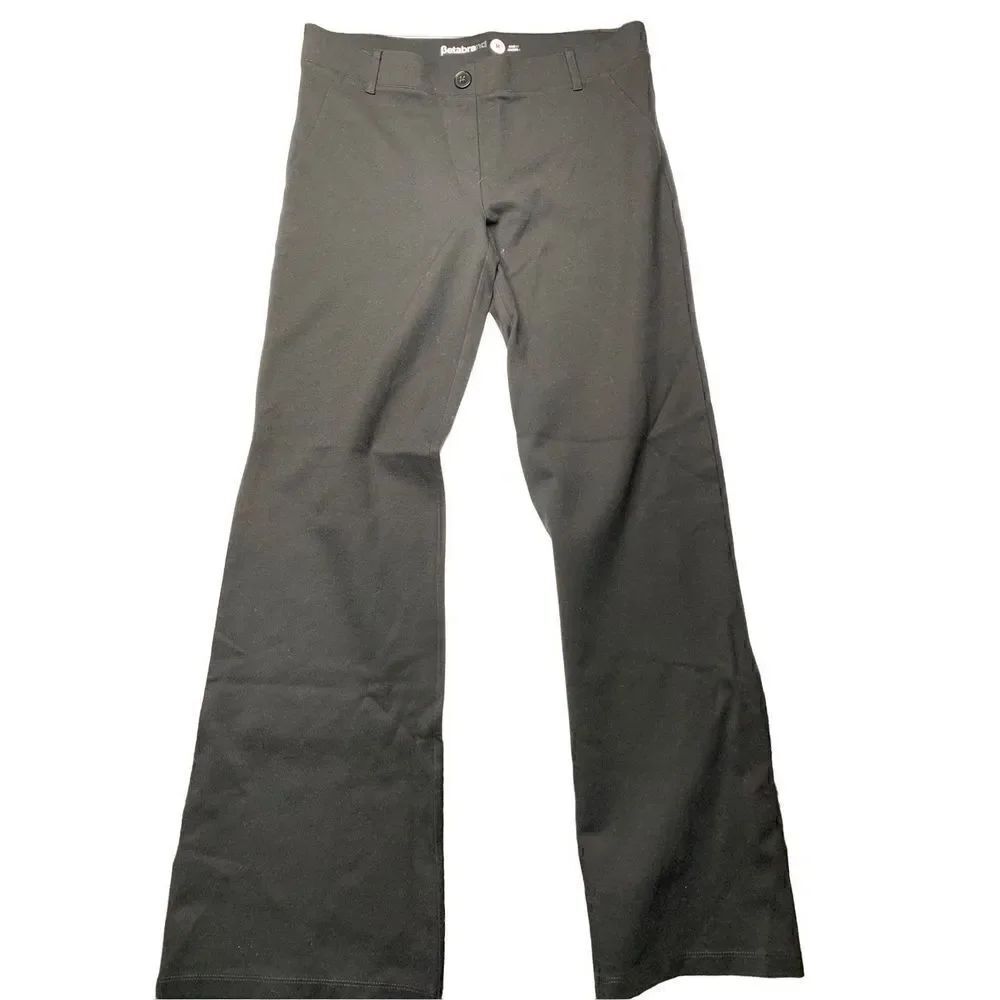 Betabrand Women's Black High Rise Straight Leg Yoga Dress Pants Size medium